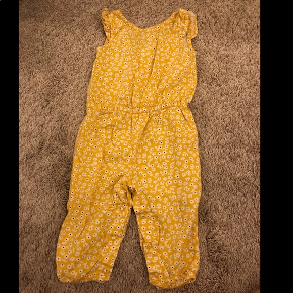 Carter's Other - B2g1 Carter’s Mustard Yellow Floral Jumpsuit